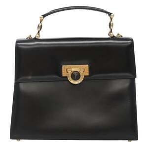 Gianni Versace Leather Handbag Black